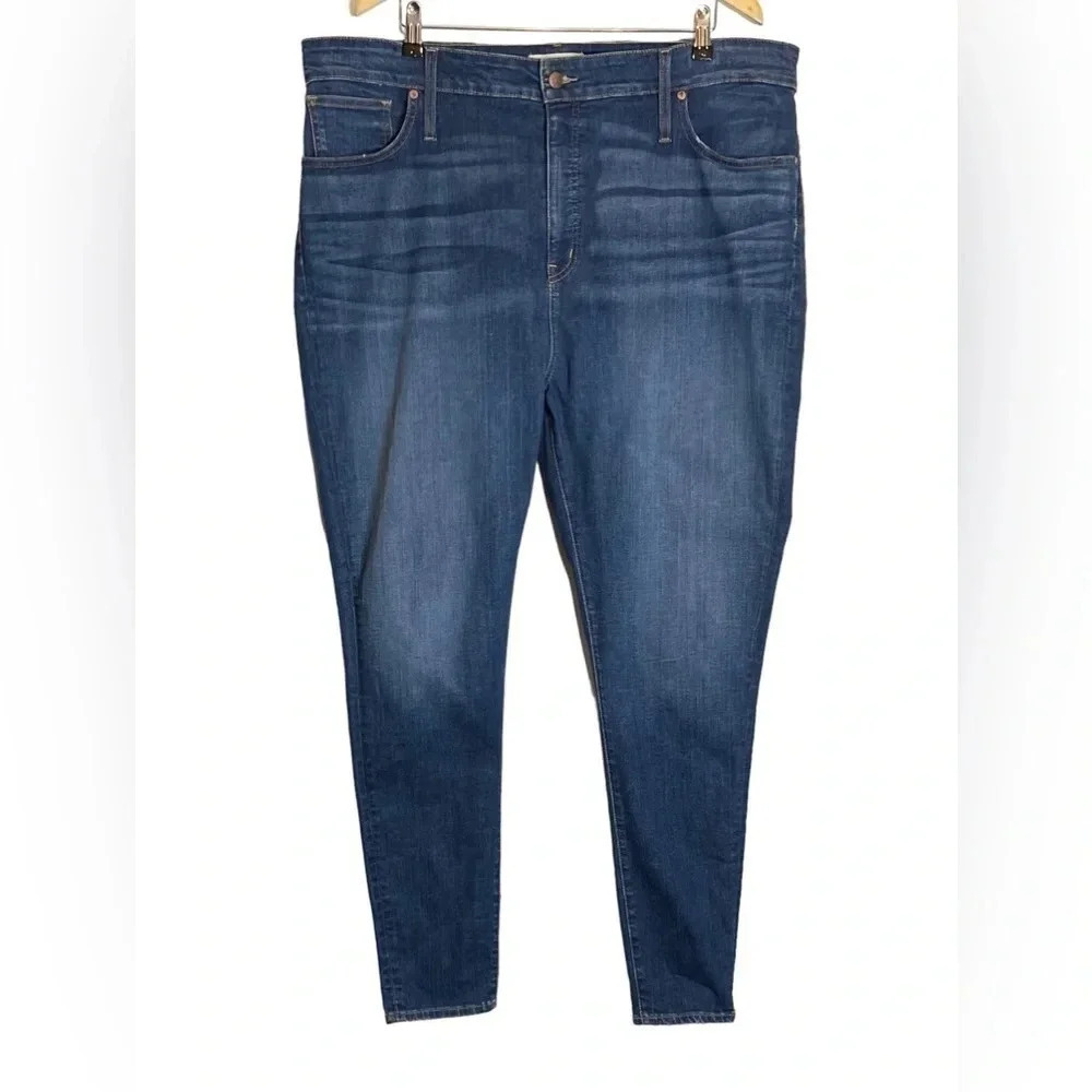 Madewell Curvy High Rise Skinny Jeans Plus Size 22 Magic Pockets Denim - Picture 2 of 11